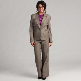 Danillo Women's Single Button Notch Collar Side Pleat Pant Suit Pant Suits