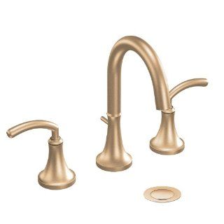 Moen TS6520BB Icon Two Handle High Arc Bathroom Faucet without Valve, Brushed Bronze   Bathroom Sink Faucets  