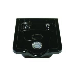 Belvedere Alpha Wall Mount Bathroom Sink with Fixtures and 403 Vacuum Breaker in Black BV3800BK