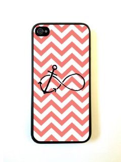 Anchored Forever Coral Chevron Black  iPhone 5 Case   For iPhone 5/5G   Designer TPU Case Verizon AT&T Sprint Cell Phones & Accessories