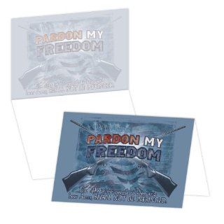ECOeverywhere Pardon My Freedom Boxed Card Set, 12 Cards and Envelopes, 4 x 6 Inches, Multicolored (bc14274)  Blank Postcards 