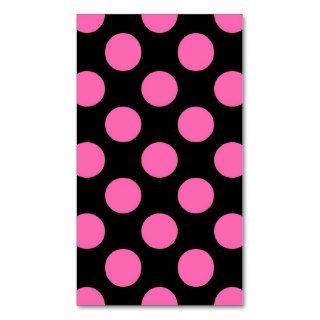 Hot Pink Polka Dots Business Card Template