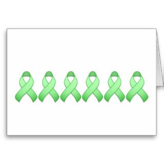 Light Green Awareness Ribbon Card