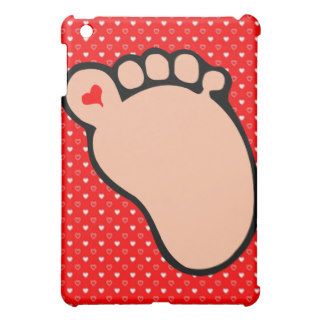 baby footprint light skin iPad mini cover