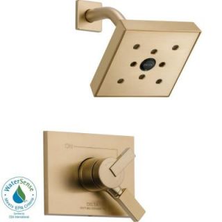 Vero 1 Handle 1 Spray H2Okinetic Tub and Shower Faucet Trim Kit in Champagne Bronze (Valve Not Included) T17253 CZH2O