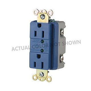 Cooper Wiring Devices 5250VS 15 Amp Commercial Grade Duplex Receptacle with LED Indicators, Ivory   Electrical Outlets  