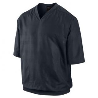 Nike Golf Men's Classic Short Sleeve Wind Top, Dark Obsidian/Anthracite, Small  Golf Shirts  Clothing