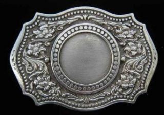 Buff Shine Pewter Blank Ideal for Insert or Coin Belt Buckle Clothing