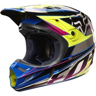 Fox Racing Race Men's V4 Off Road Motorcycle Helmet   Chrome / Large Automotive