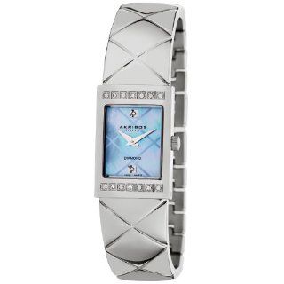 Akribos XXIV Women's AKR467BU Diamond Swiss Quartz Steel Bangle Blue Watch at  Women's Watch store.