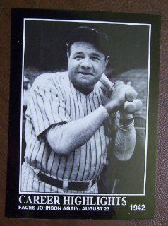 1942 #95 "Babe Ruth" George Herman The Bambino Career Highlights MINT 1992 Baseball Sports Card Sports Collectibles