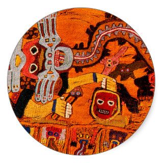 Paracas Textile Peru Archaeology Ancient UFO? ET? Sticker