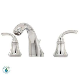 KOHLER Forte 8 in. Widespread 2 Handle Bathroom Faucet in Polished Chrome with Sculpted Lever Handles K 10272 4 CP
