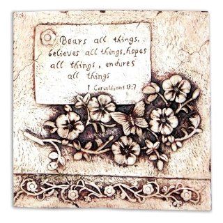 Garden Odyssey POYYH482B Bear Hope Endures All Things Decorative Stepping Stone  Outdoor Decorative Stones  Patio, Lawn & Garden