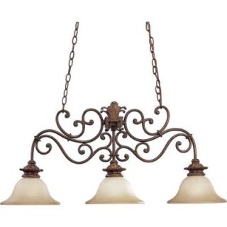Thomasville Lighting Messina Collection 3 Light Aged Mahogany Chandelier P4533 75