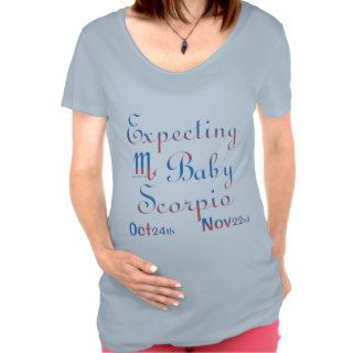 Expecting Baby Scorpio Zodiac Maternity Shirt