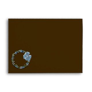 Blue and Green Bead Wreath Christmas Envelope
