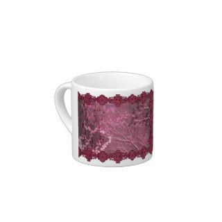 WUTHERING HEIGHTS, GHOSTLY BRANCHES ROSE CHIC ESPRESSO MUGS