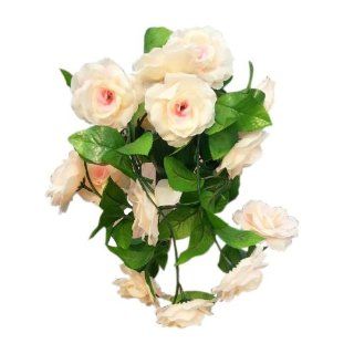 Aspire 90 Inch White Rose Branch Silk Flowers For Wedding Decoration