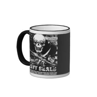 Navy SEALs Jolly Roger Ringer Mugs Black