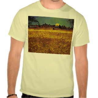 Van Gogh Sunset Wheat Fields Near Arles Tees