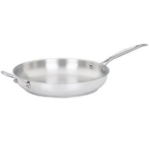 Cuisinart Chefs Classic 12 in. Open Skillet with Helper Handle in Stainless 722 30H