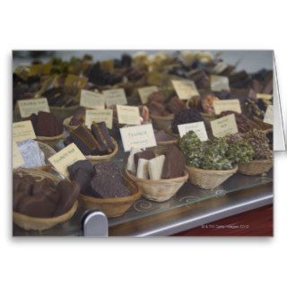 Chocolates in Show Window Greeting Card