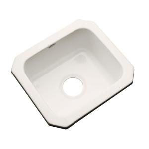 Thermocast Manchester Undermount Acrylic 16x13.5x7 in. 0 Hole Single Bowl Entertainment Sink in Bone 17001 UM
