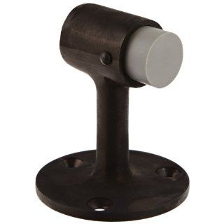 Rockwood 470.10B Bronze Door Stop, #12 x 1 1/4" FH WS Fastener with Plastic Anchor, 2 1/2" Base Diameter x 3" Height, Satin Oxidized Oil Rubbed Finish