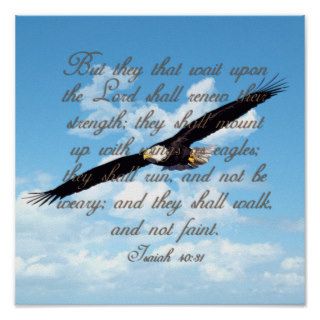 Wings as Eagles, Isaiah 4031 Christian Bible Print