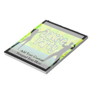 Dance Party, Neon Green/Black Memo Notepads