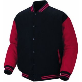 Medex Varsity Jacket (Black/Red 2X Large) at  Mens Clothing store Outerwear