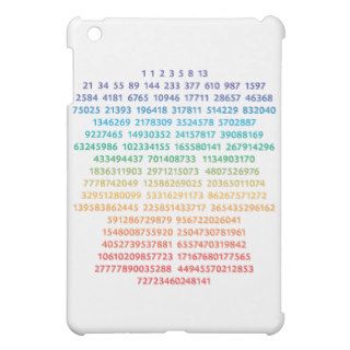 Fibonacci Numbers in Chakra colors iPad Mini Covers
