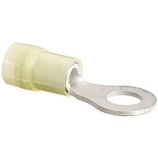 NSI Industries R12 14N Nylon Insulated Ring Terminal, 12 10 Wire Size, 1/4" Stud Size, 0.472" Width, 1.201" Length (Pack of 50)