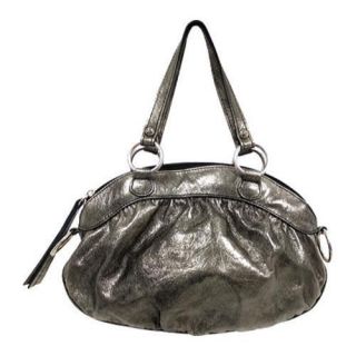 Women's Latico Violet Double Handle 1822 Burnished Silver Leather Latico Leather Bags