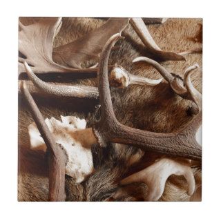 Deer Elk Moose Antlers Hunting Gift Ideas Hunters Ceramic Tile