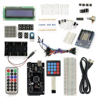 SainSmart Mega2560 R3 ATmega2560 16AU + Keypad Starter Kit with over 16 Basic Arduino Tutorial Projects for Arduino Beginners