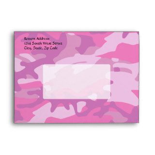 Pink Camo Camoflauge Envelopes