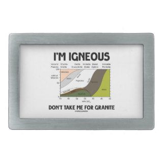 I'm Igneous Don't Take Me For Granite (Granted) Rectangular Belt Buckle