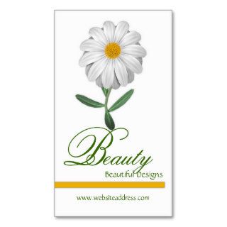 Beautiful White Daisy Flower Business Cards