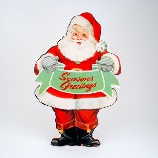 SANTA CLAUS large 30" Wood Display Dummy Board Standee Christmas   Holiday Figurines