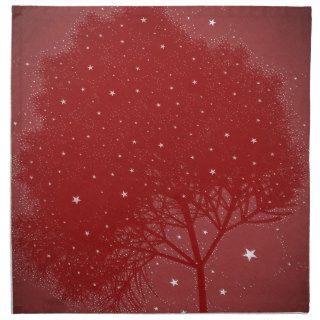 effect tree red christmas cloth napkins