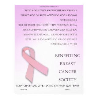 ScratchOffGive Breast Cancer Fundraising Brochure Flyer Design