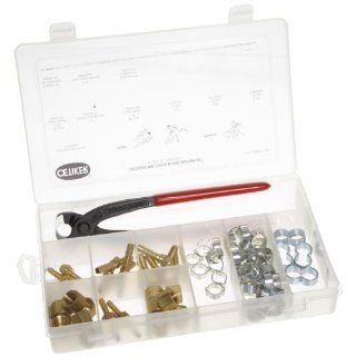 Oetiker 18500106 Welding Hose Repair Kit (2 Ear & Twin clamps, zinc plated, with brass fittings & standard jaw pincers) Single Ear Clamps