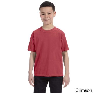 Comfort Colors Youth Ringspun Garment dyed T shirt Red Size L (14 16)