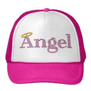 Printed Rhinestone Angel Mesh Hats
