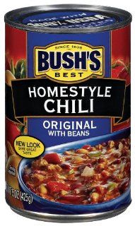 Bush's Best Homestyle Chili with Beans 15 Ounce Packages (Pack of 6)  Chili Soups  Grocery & Gourmet Food