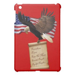 Flying Bald Eagle & US Flag Patriotic iPad Case