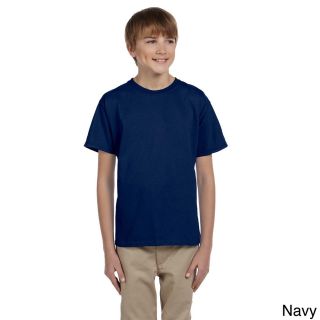 Gildan Gildan Youth Ultra Cotton 6 ounce T shirt Navy Size XS (4 6)