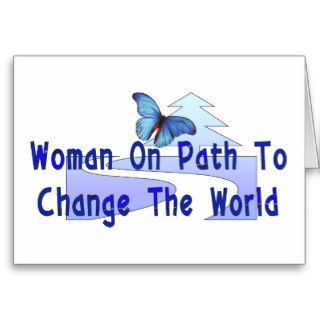 Woman On Path Card